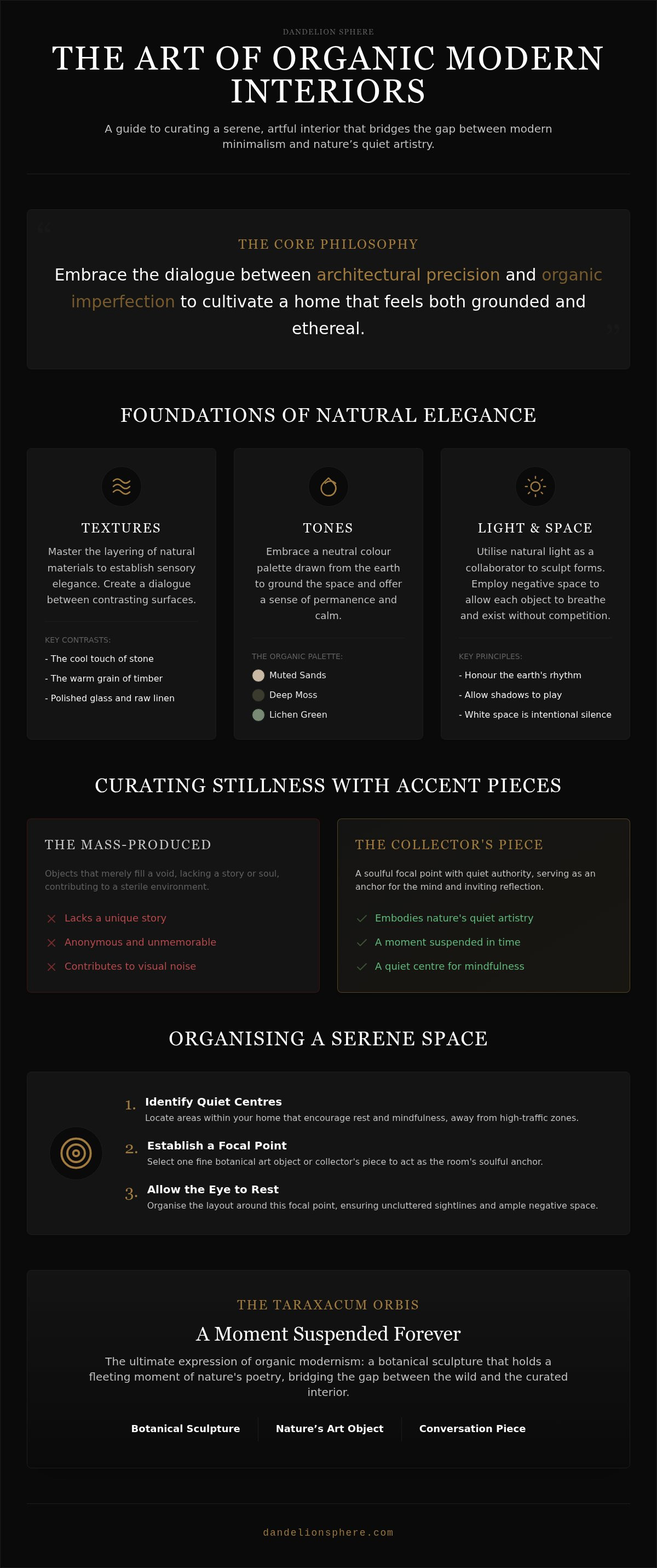 Organic modern accent pieces