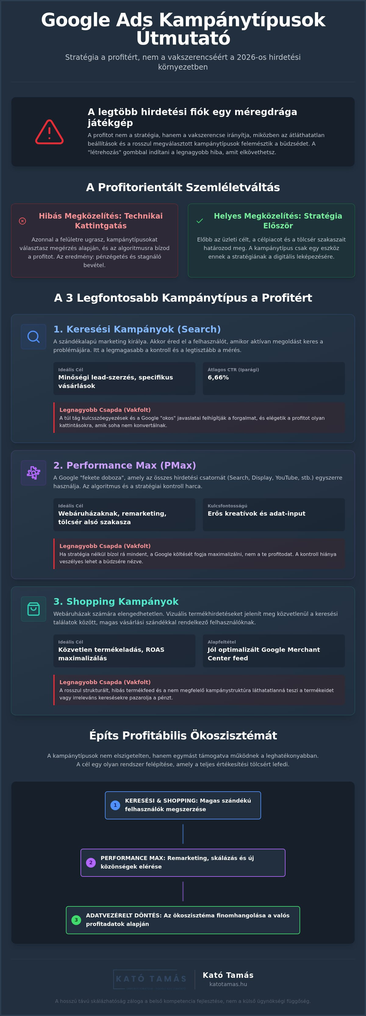 Google Ads kampánytípusok