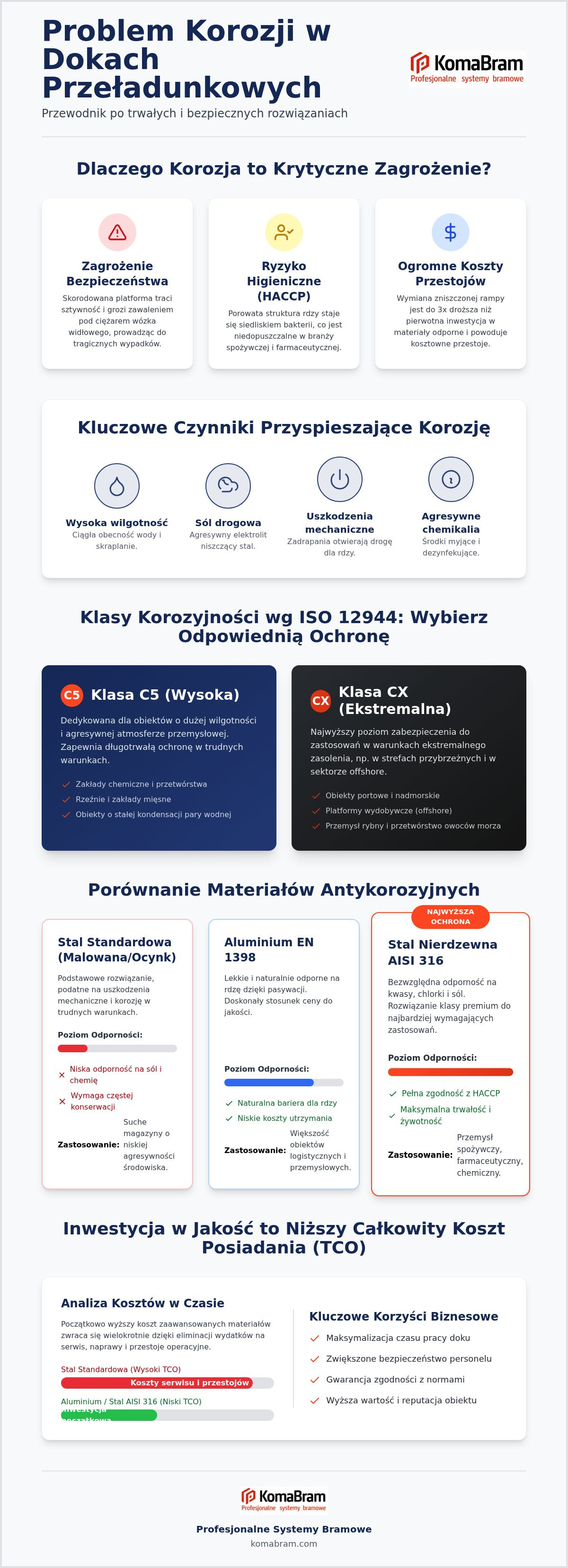 Korozja pomostów przeładunkowych