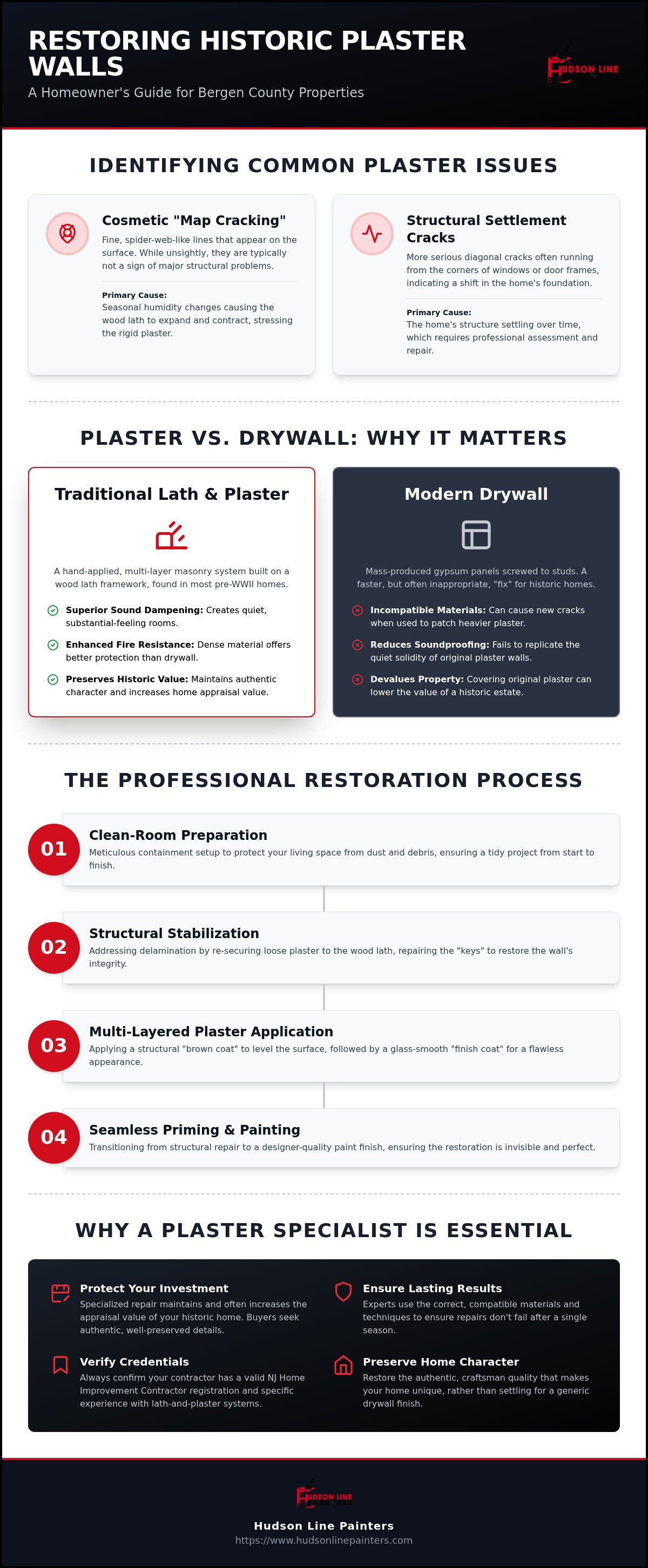 Plaster wall repair contractors Bergen County