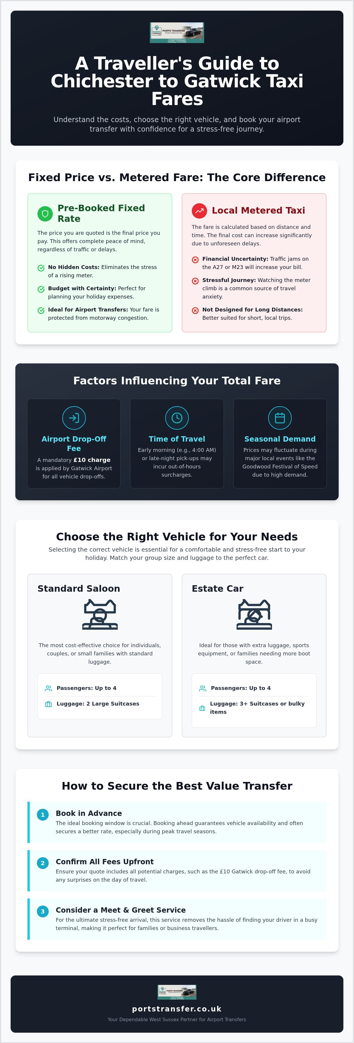 Chichester to gatwick taxi cost