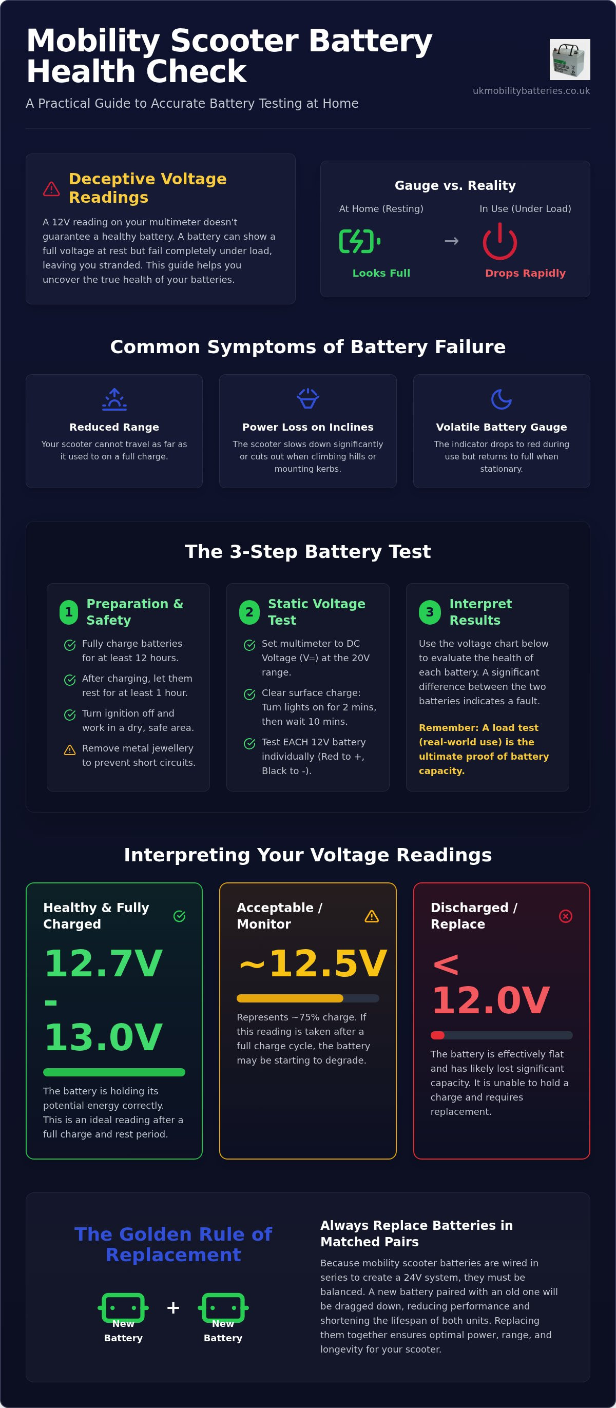 Mobility scooter battery testing