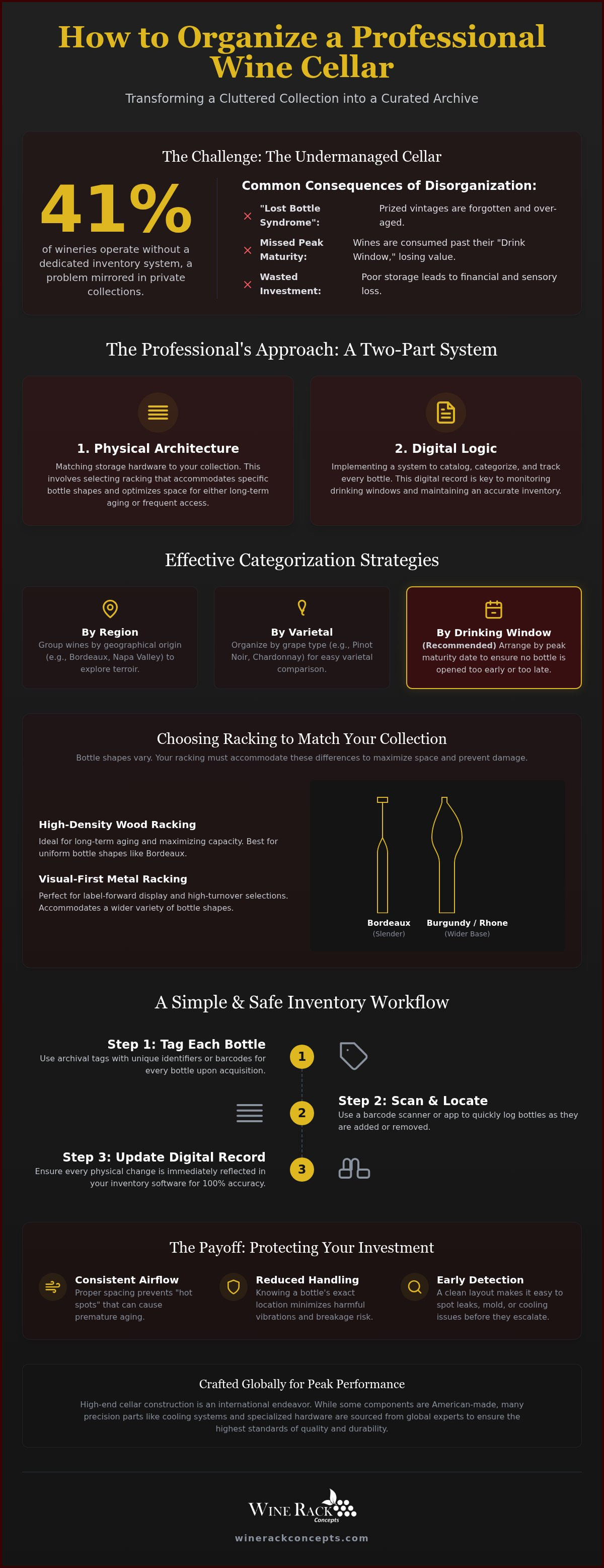 How to organize a wine cellar