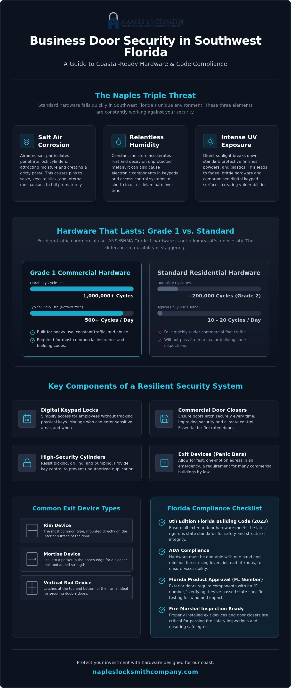 Business door security Naples
