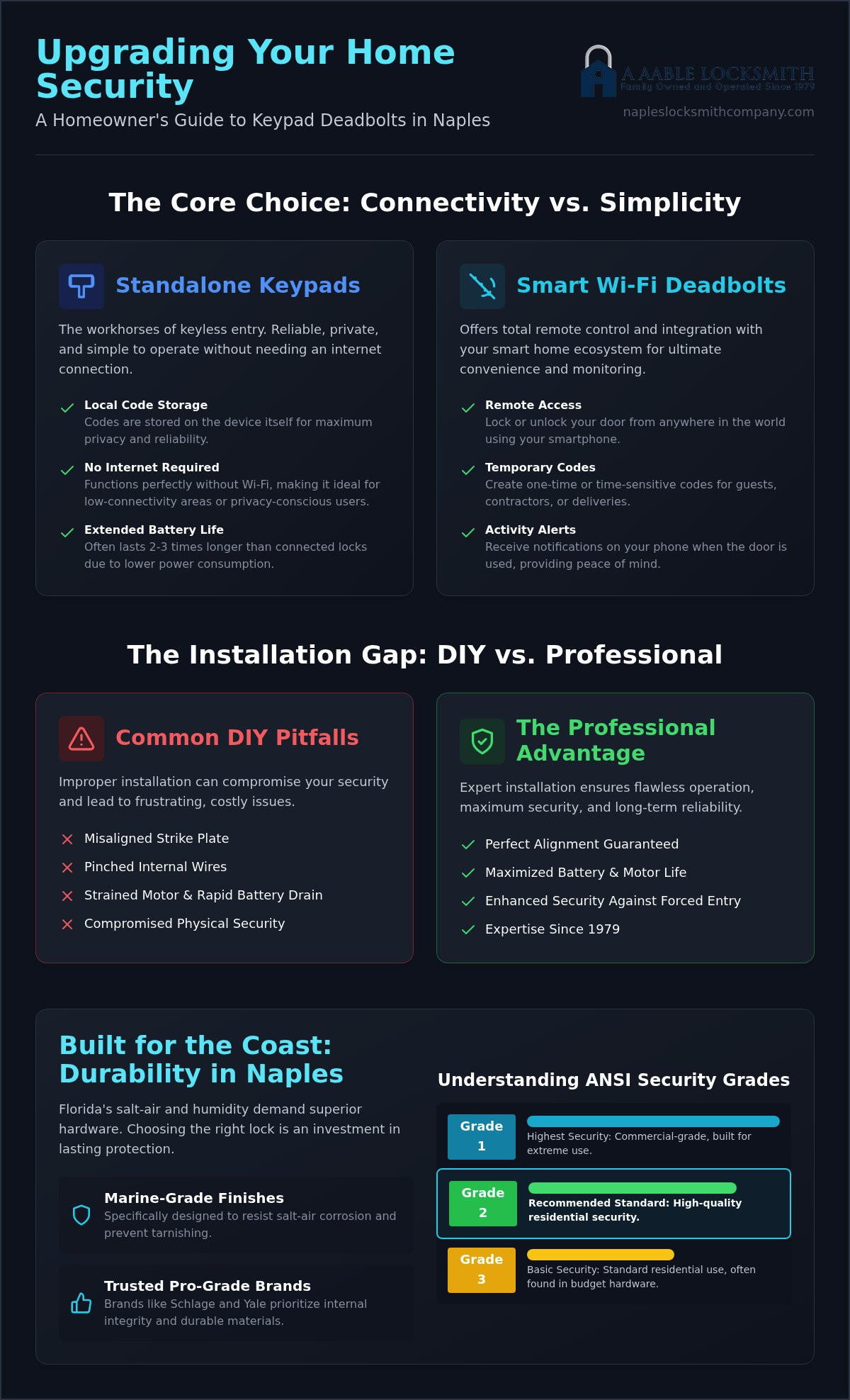 Keypad deadbolt installation