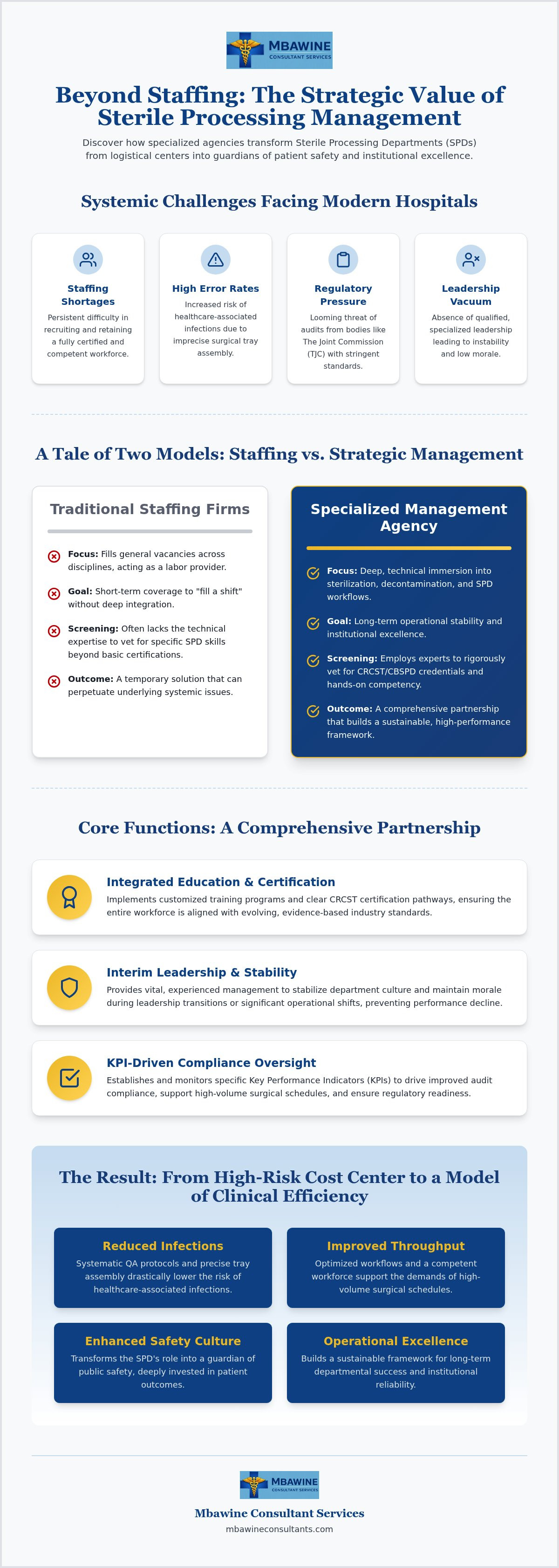 Sterile processing management agency