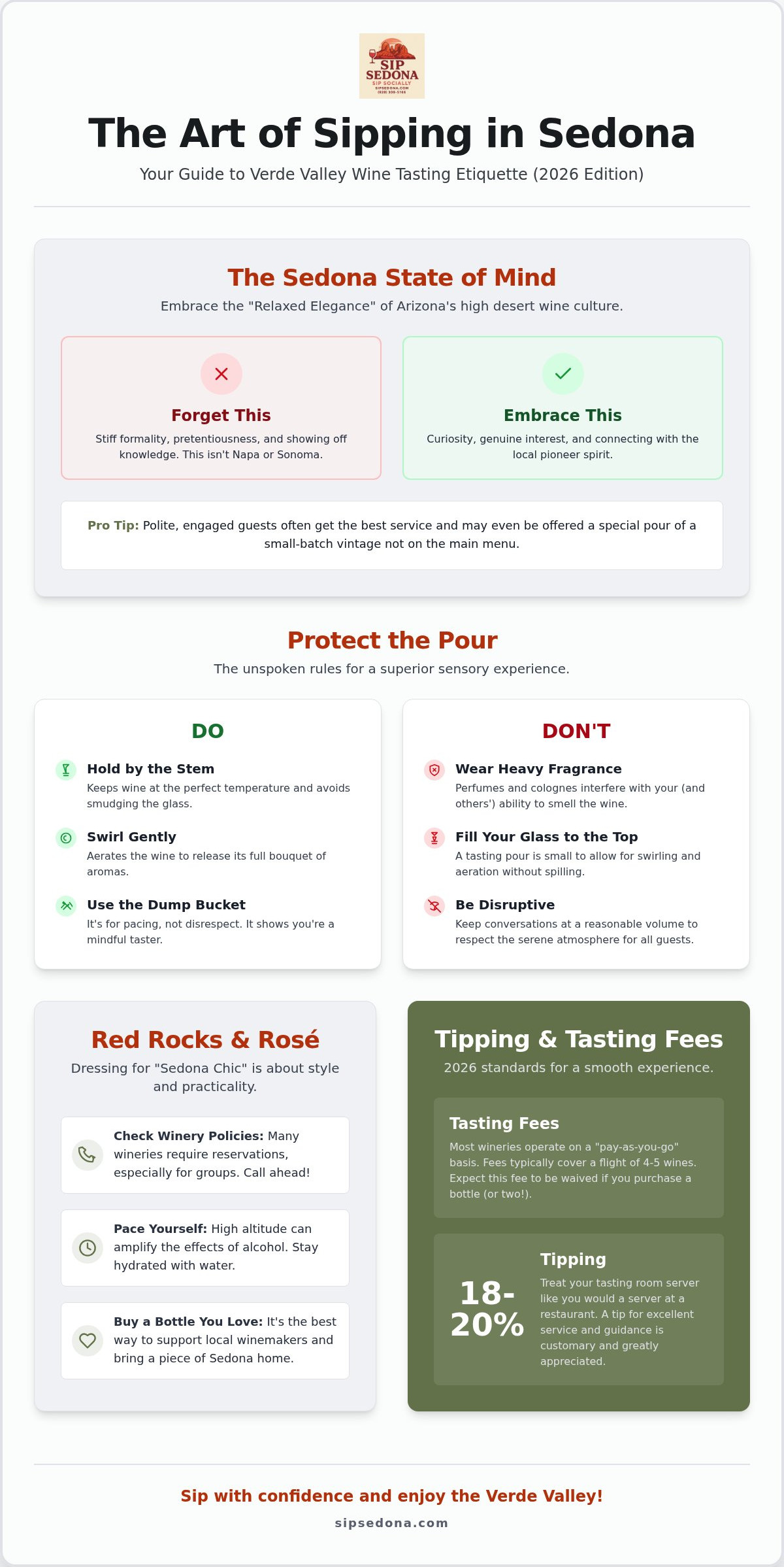 Arizona wine tasting etiquette