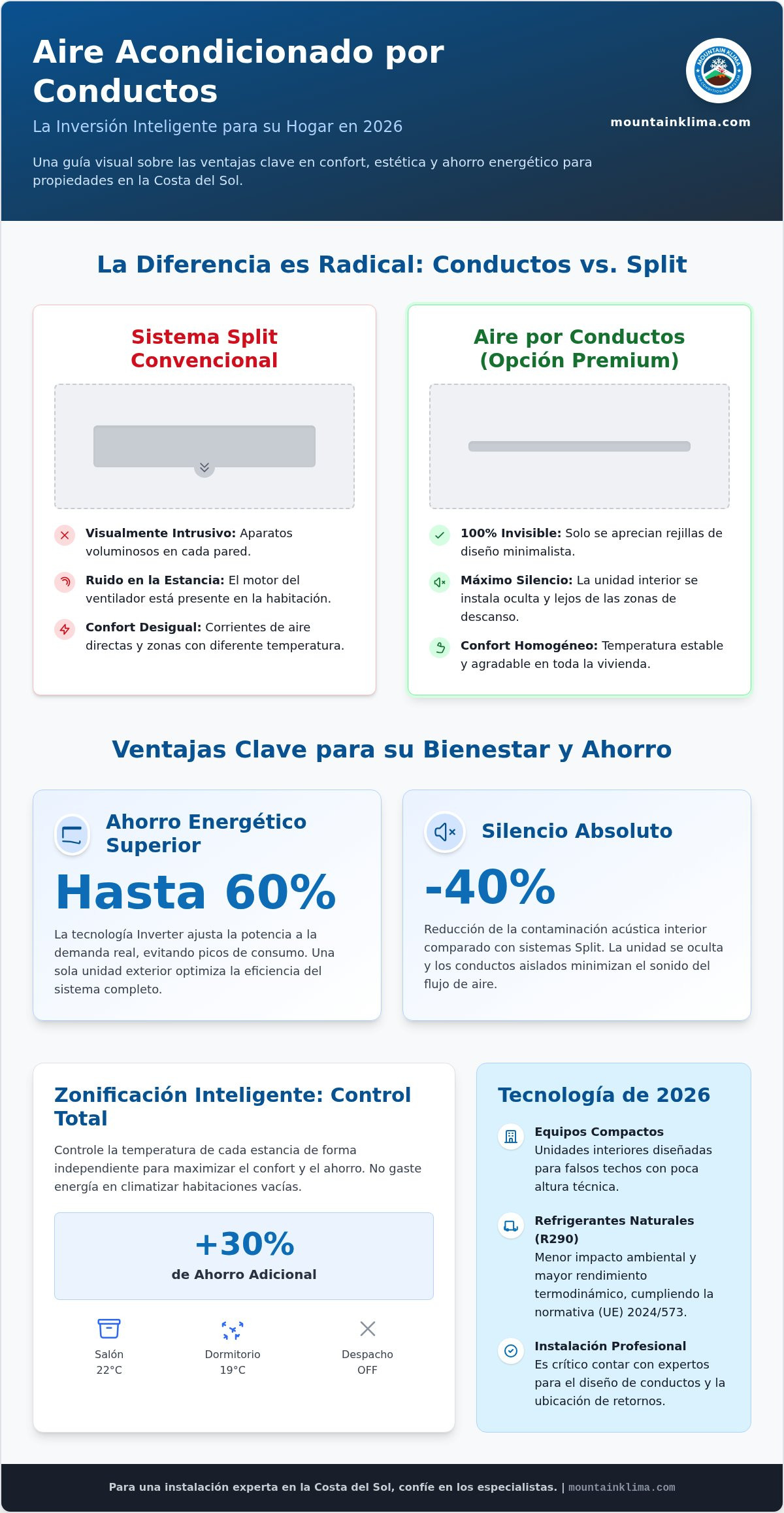 Ventajas del aire acondicionado por conductos