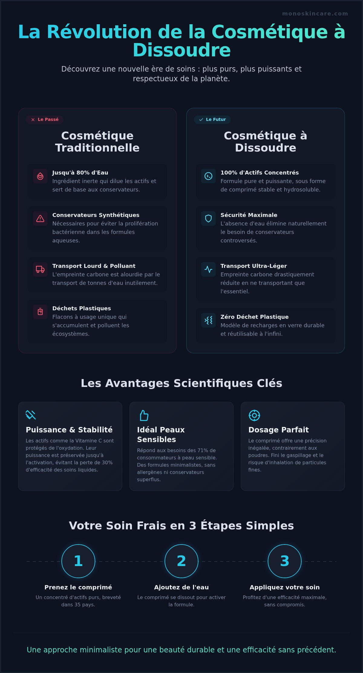Cosmétique à dissoudre