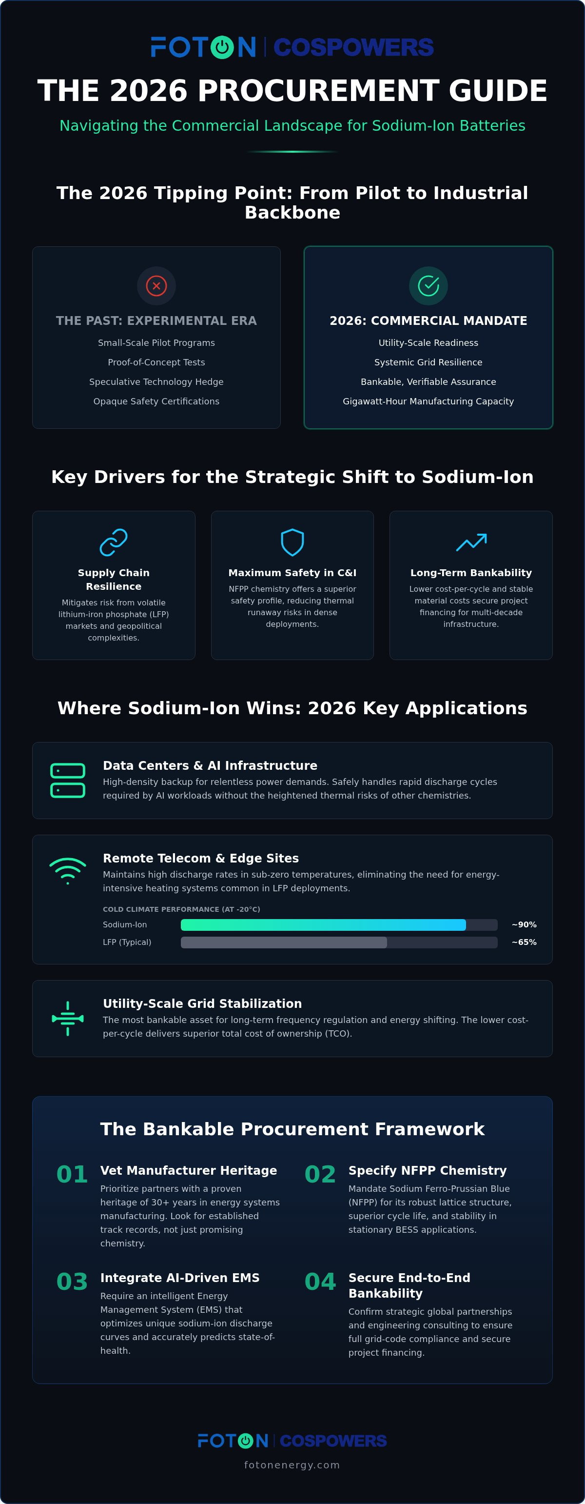 Procuring sodium ion batteries for commercial projects