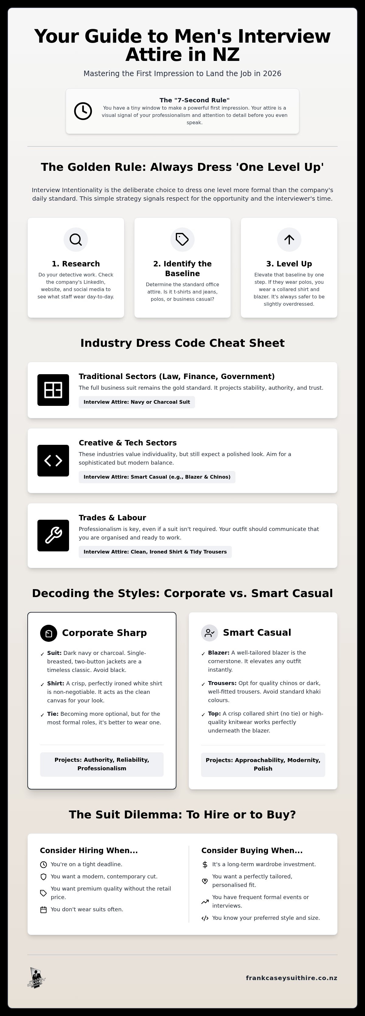 What to wear to an interview men nz