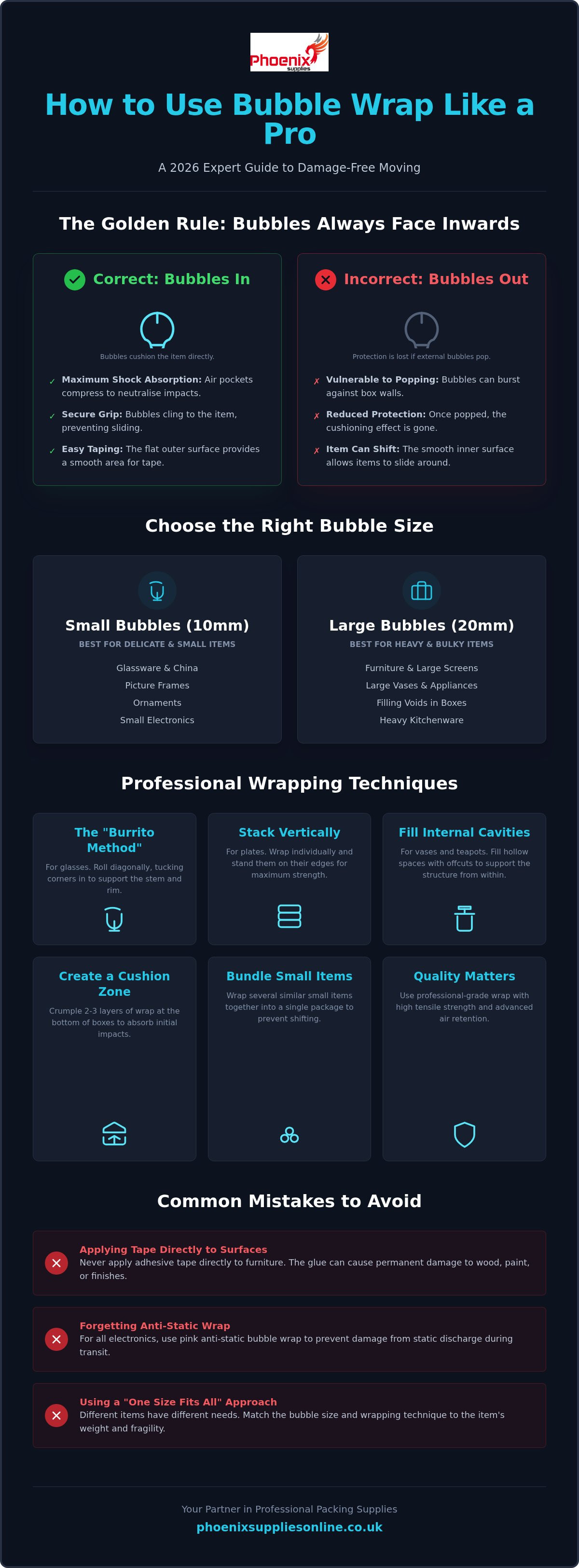 How to use bubble wrap for moving
