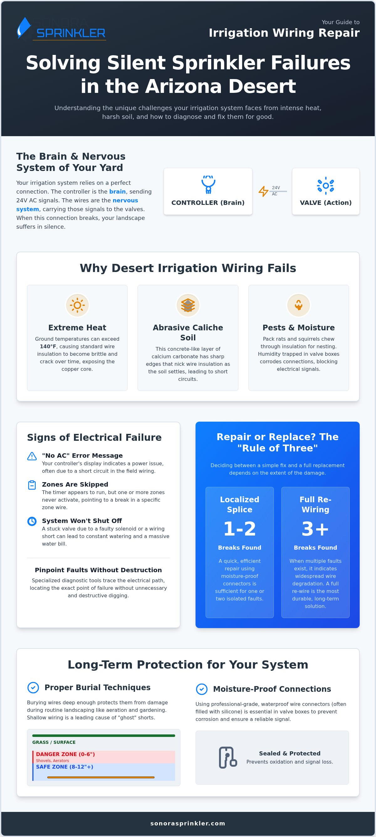 Irrigation wiring repair Surprise AZ