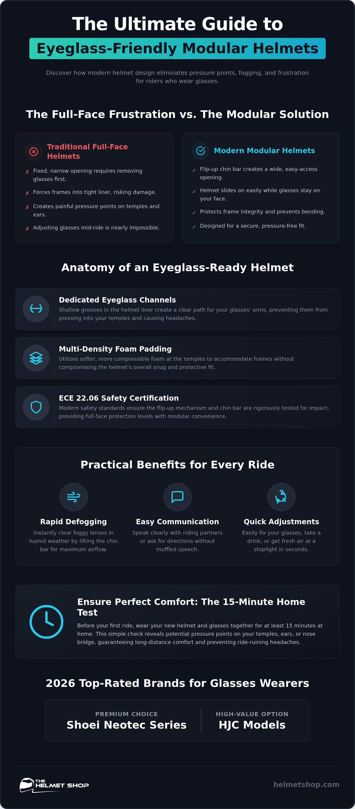 Best modular helmets for glasses