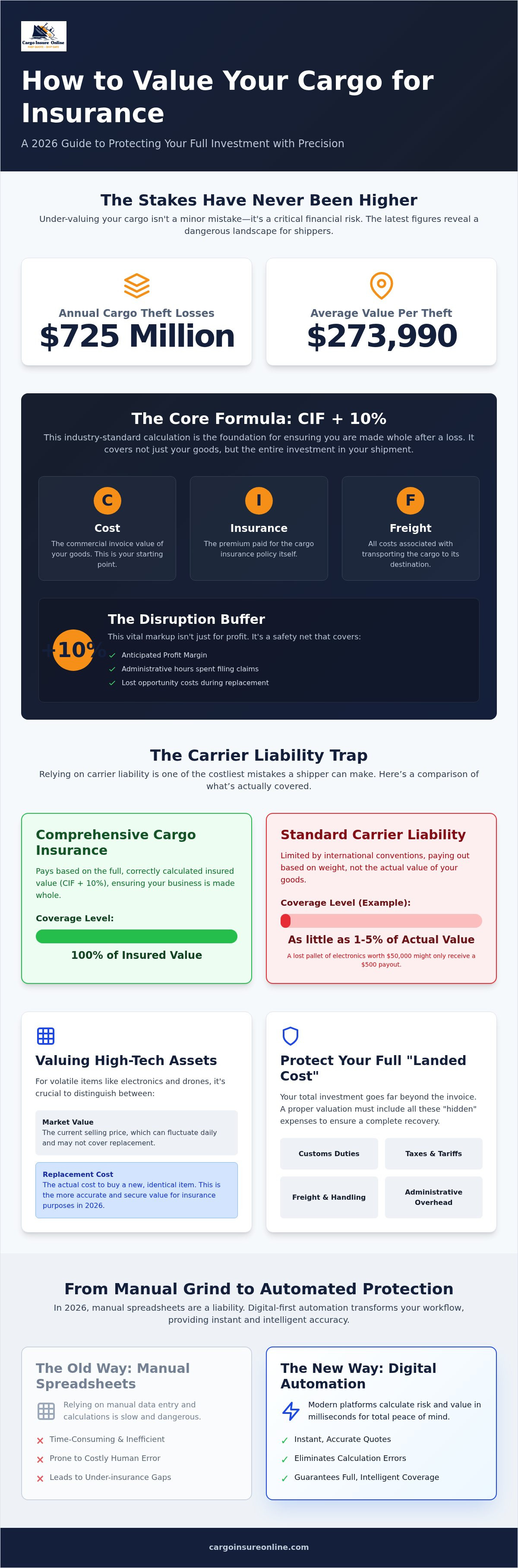 How to value cargo for insurance