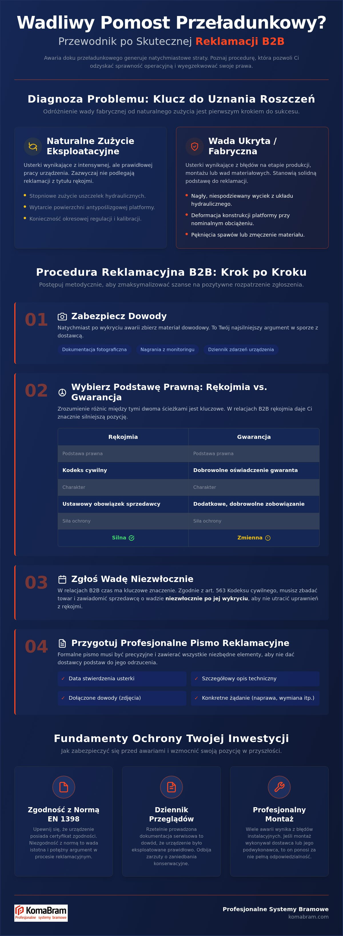 Jak reklamować wadliwy pomost przeładunkowy