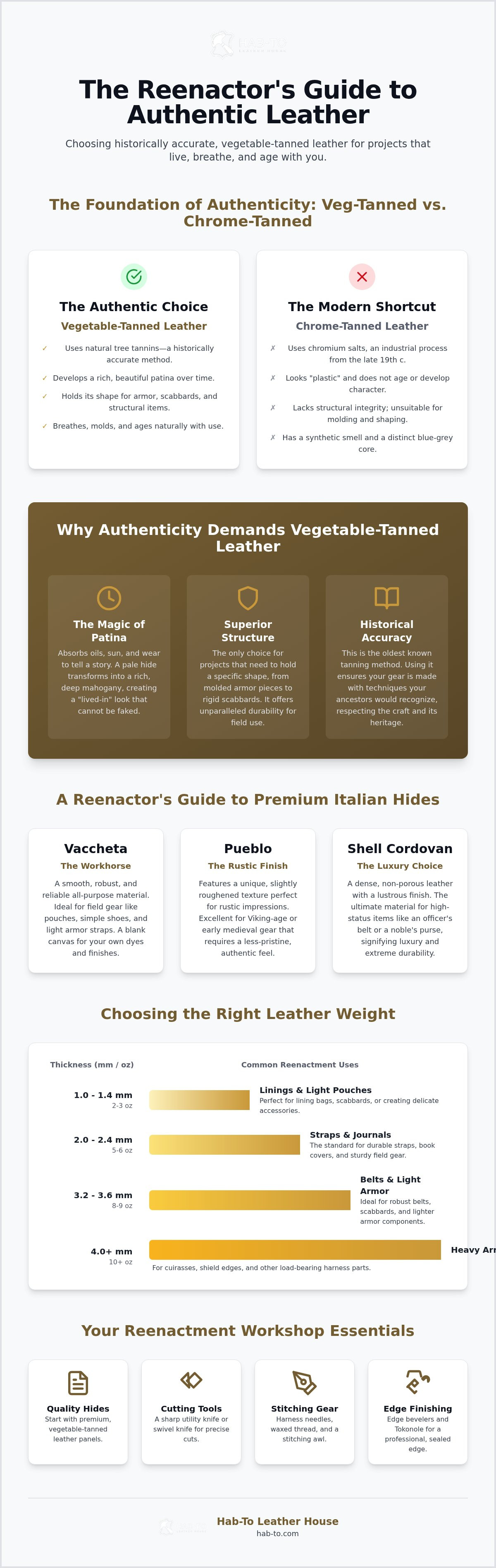 Leather for historical reenactment projects