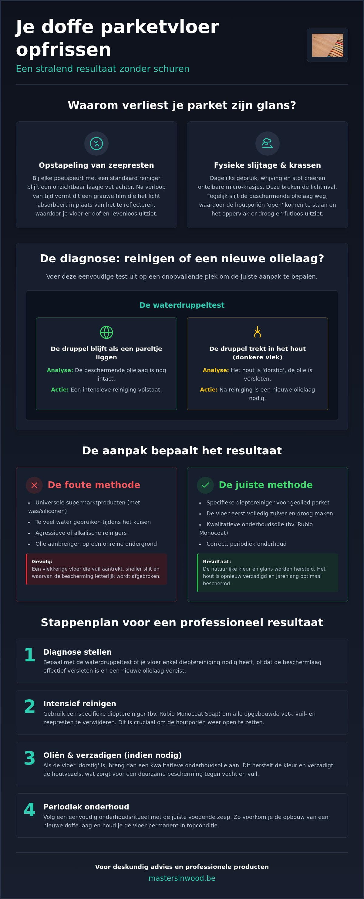 Doffe parketvloer opfrissen