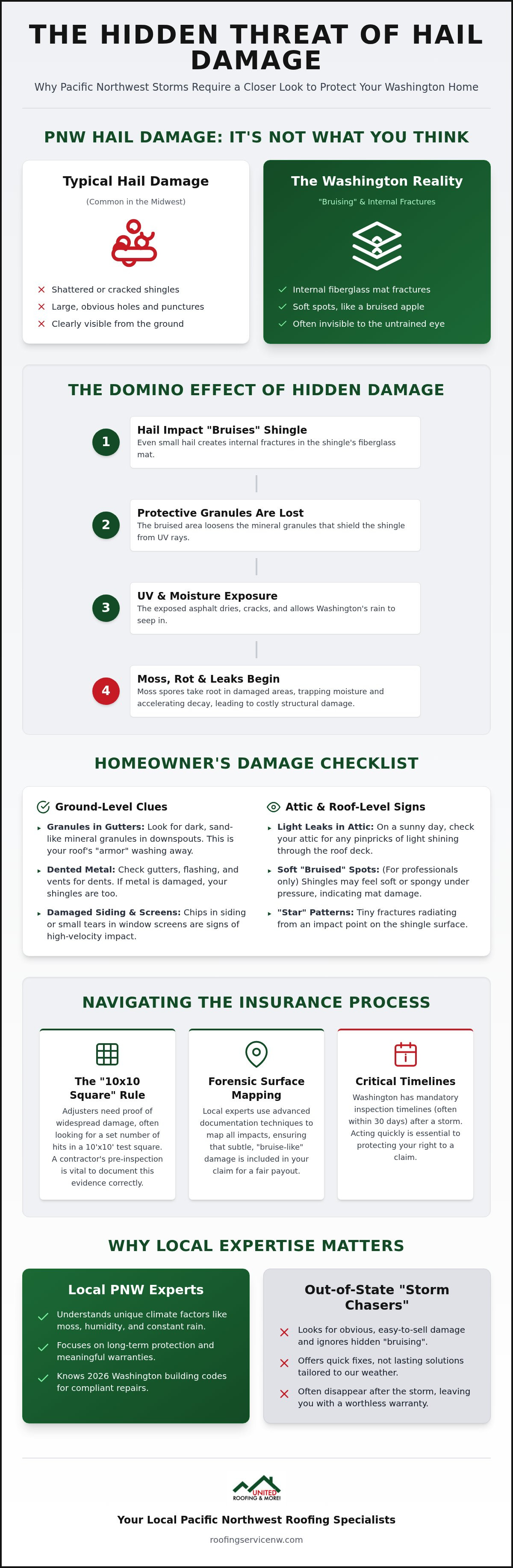 Hail damage roof repair washington
