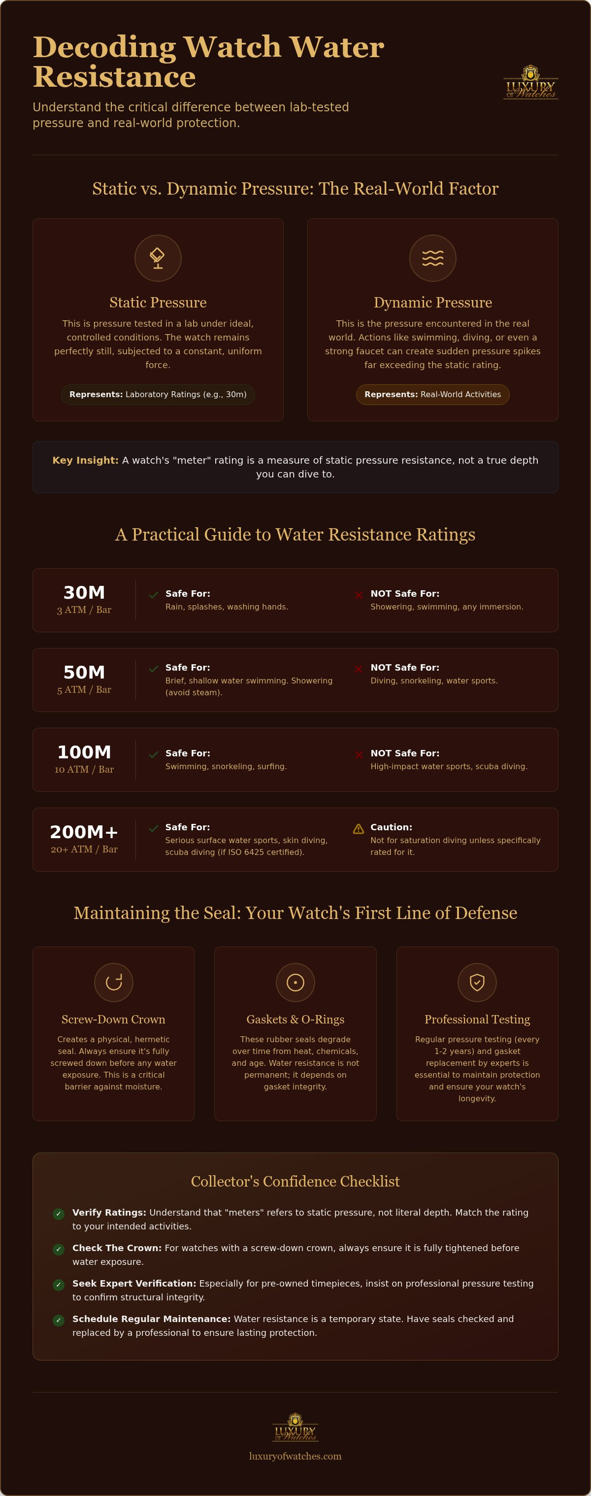 Water resistance in watches explained