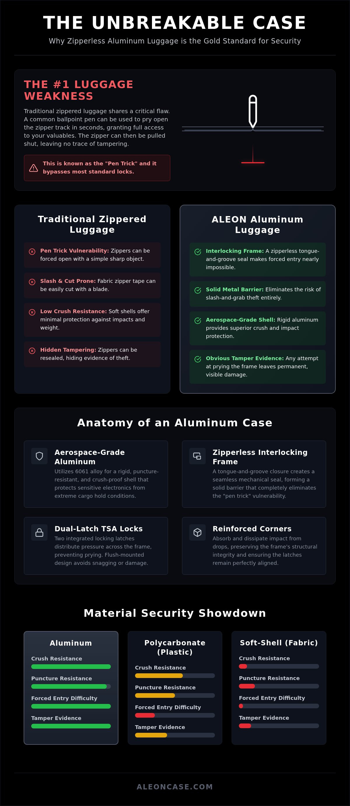 How secure is aluminum luggage