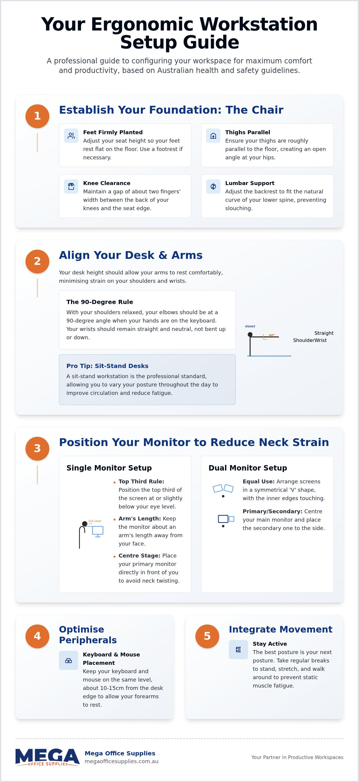 Ergonomic workstation setup guide