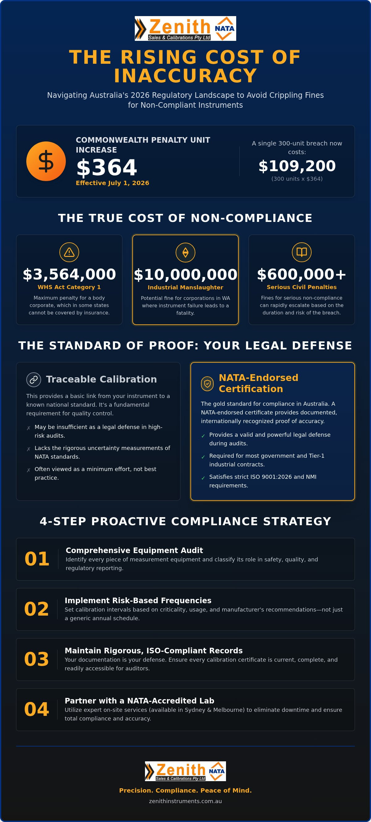 Avoiding fines for non-compliant instruments