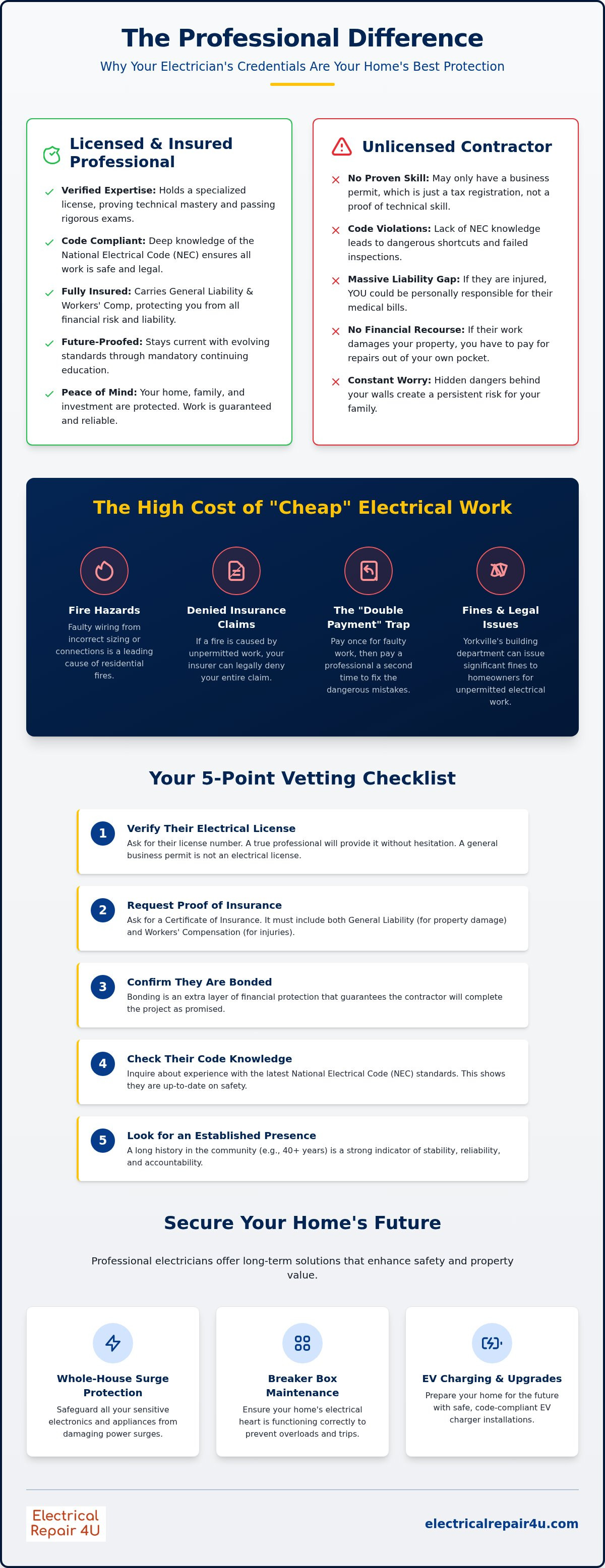 Licensed and insured electrician Yorkville