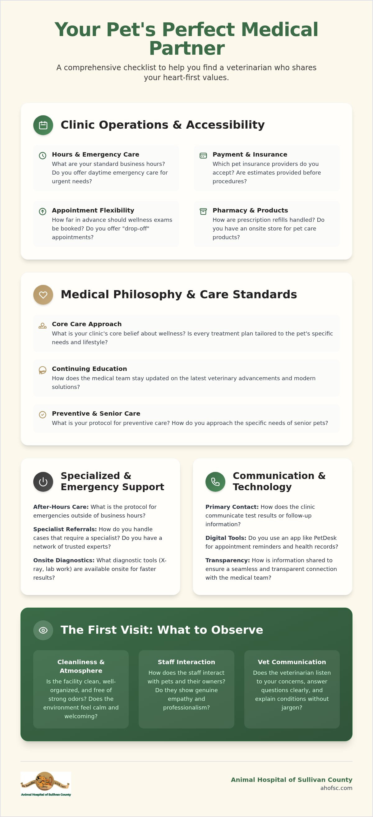 Questions to ask a new veterinarian