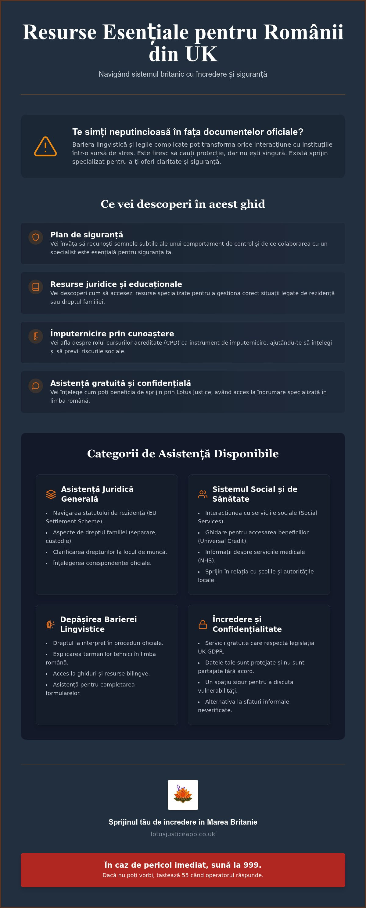 Resurse juridice și educaționale pentru români în UK