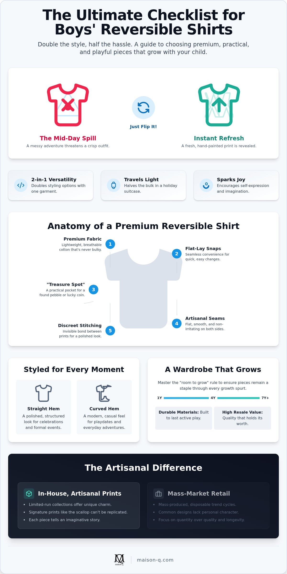Boys reversible shirts