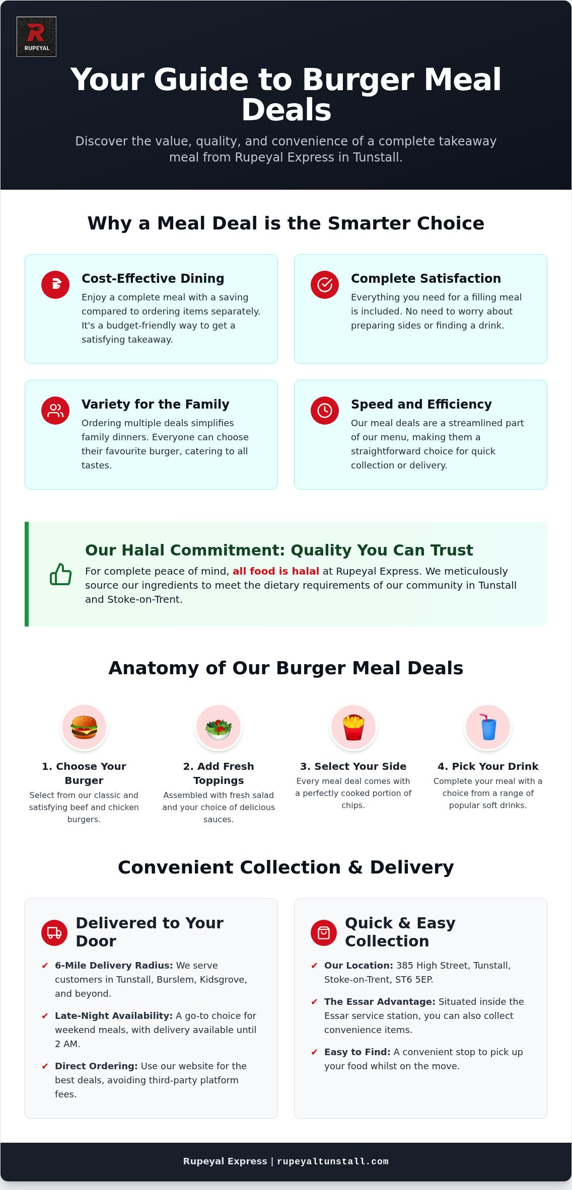 Burger meal deal Tunstall