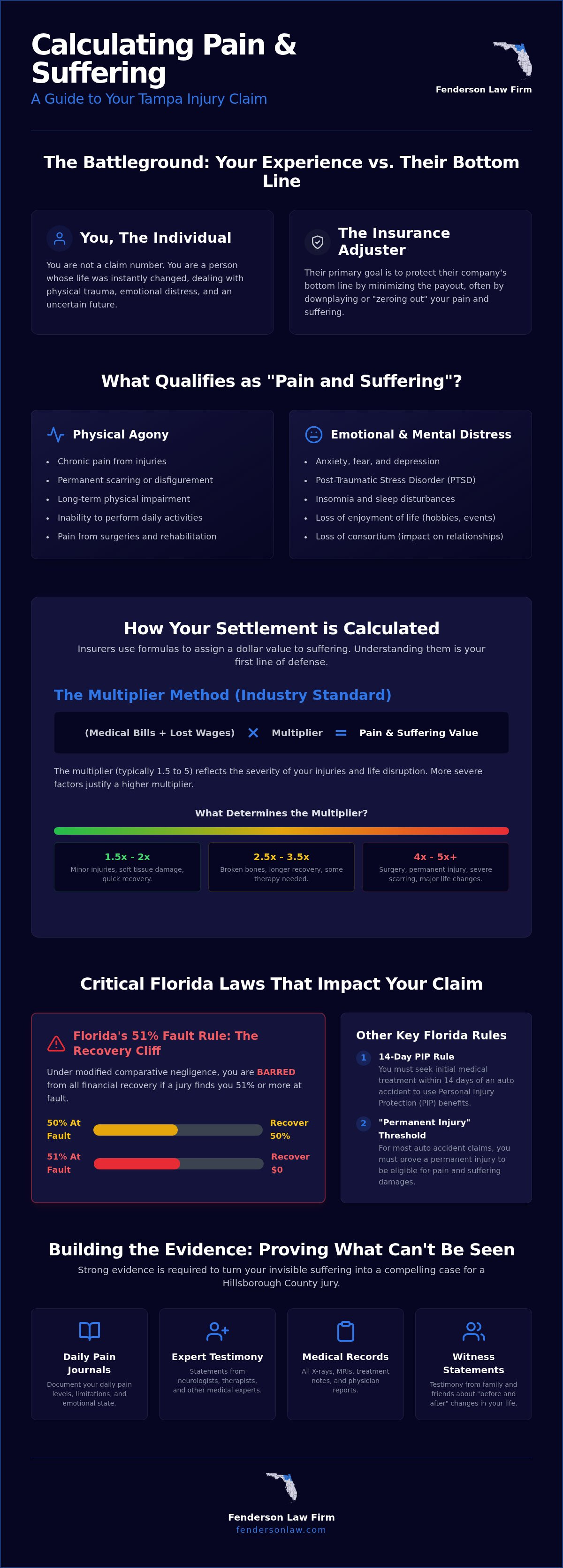 Calculating pain and suffering in a Tampa injury claim