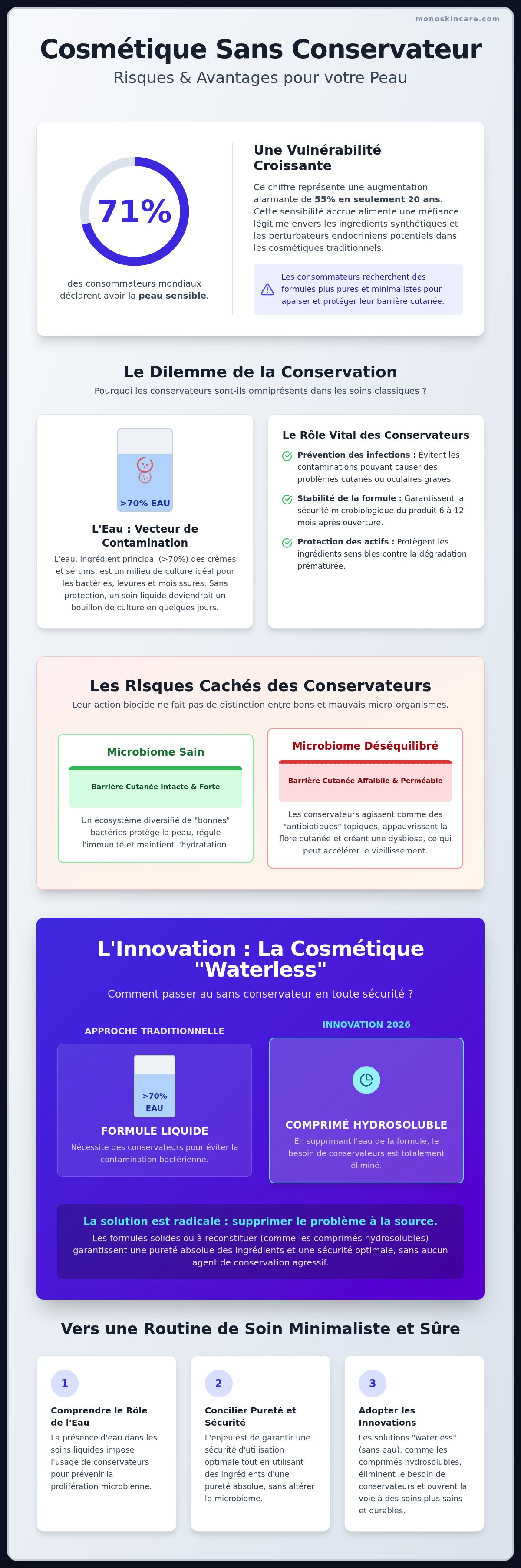 Cosmétique sans conservateur risques et avantages