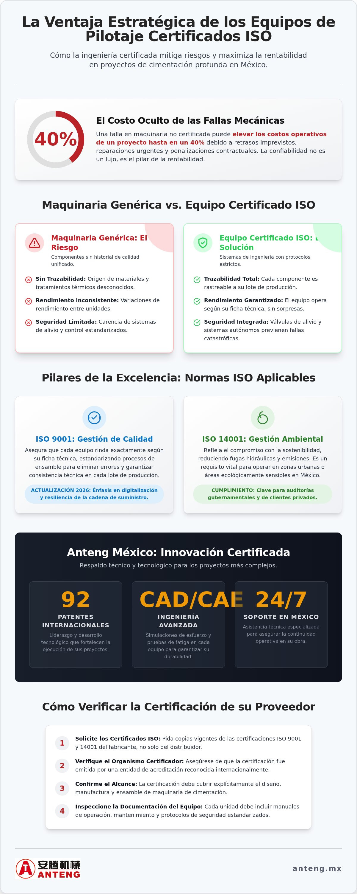 Equipos de pilotaje certificados iso