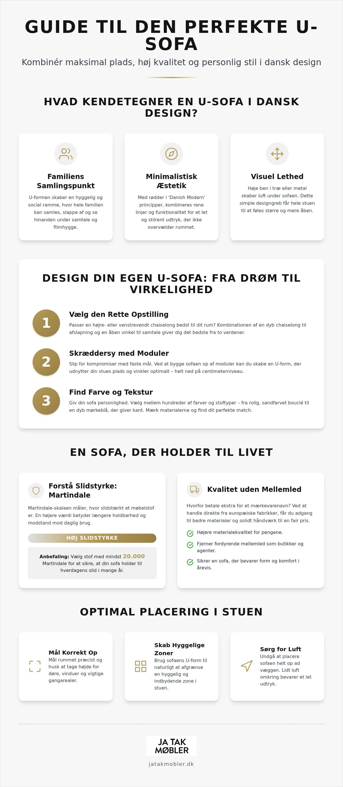U-sofa dansk design