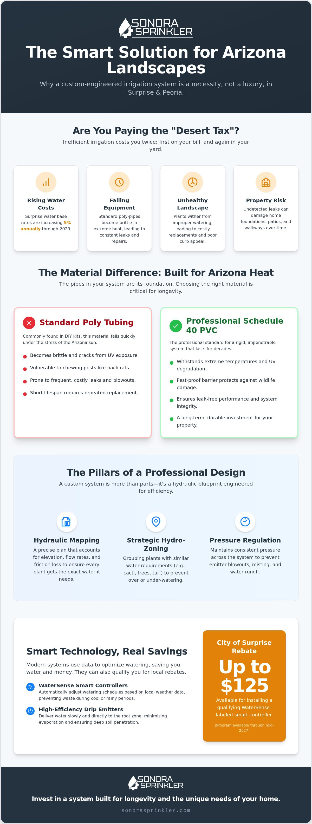 Custom irrigation design Surprise AZ