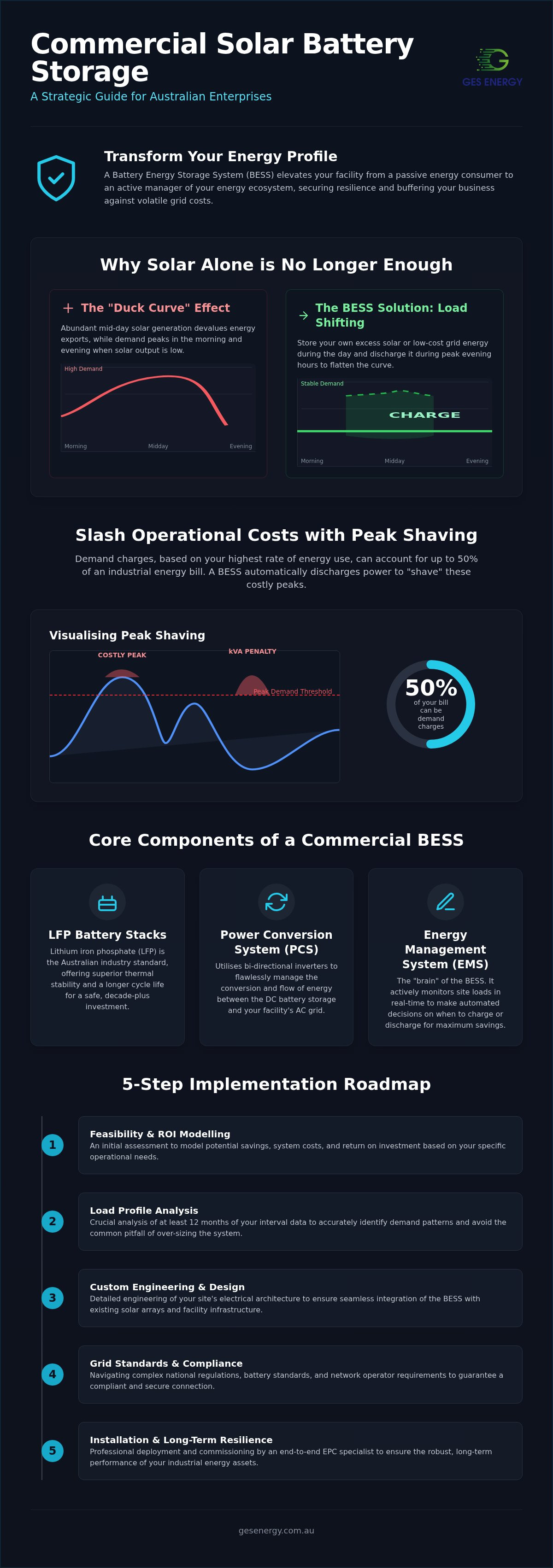 Commercial solar battery storage