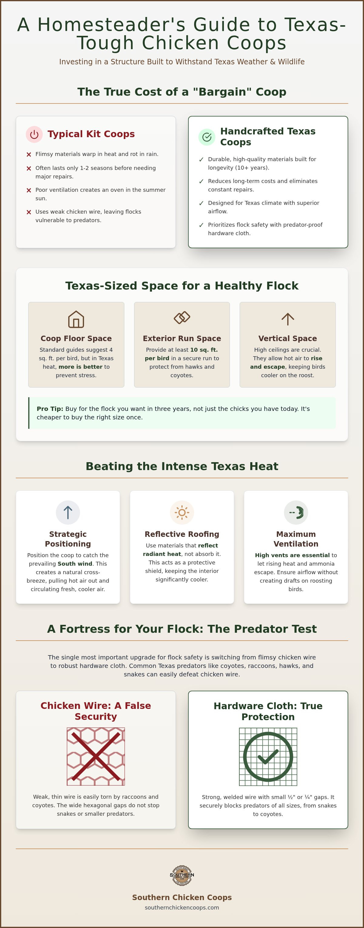 Long term cost of a chicken coop Texas