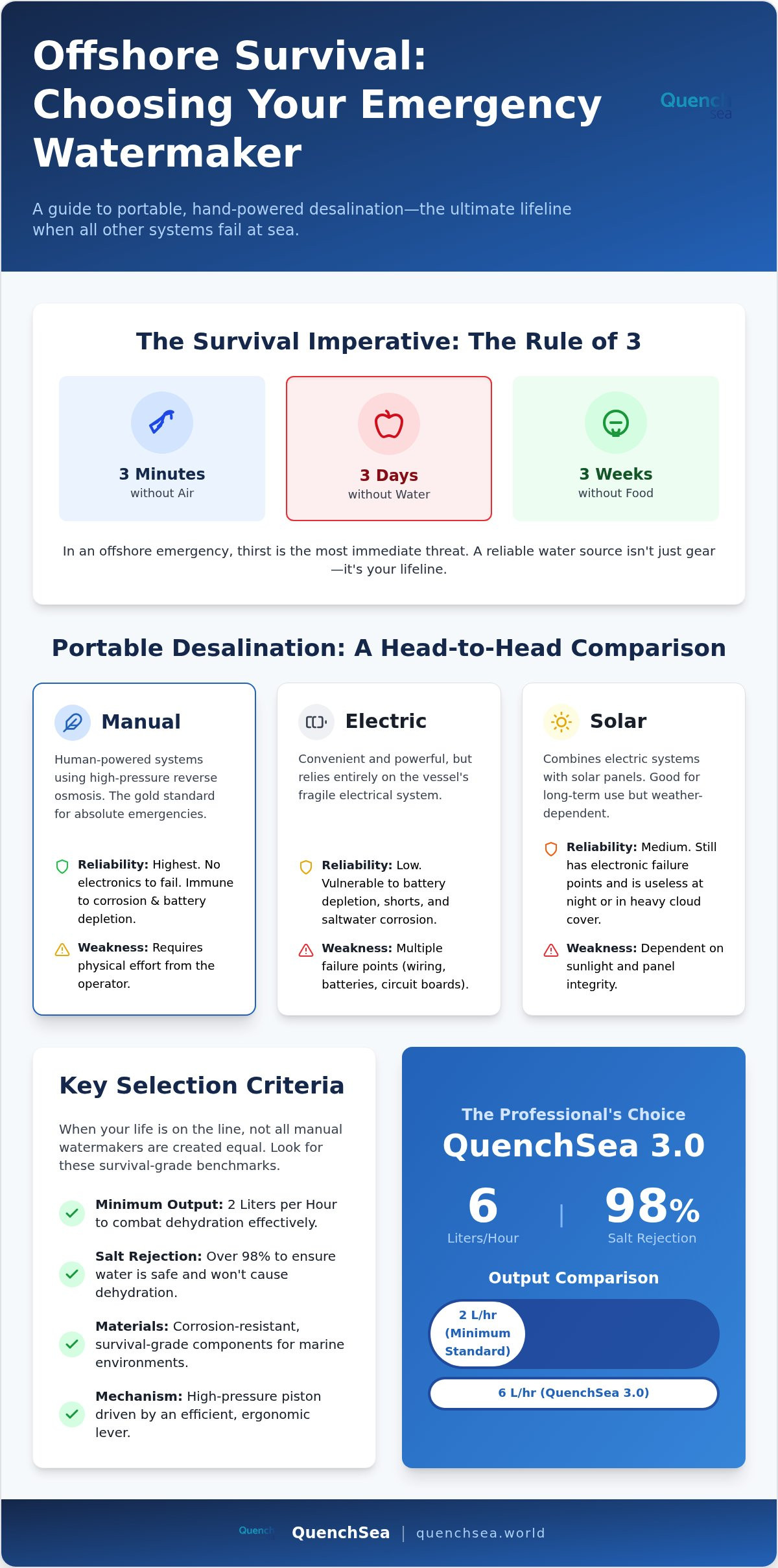 Portable hand powered desalination device