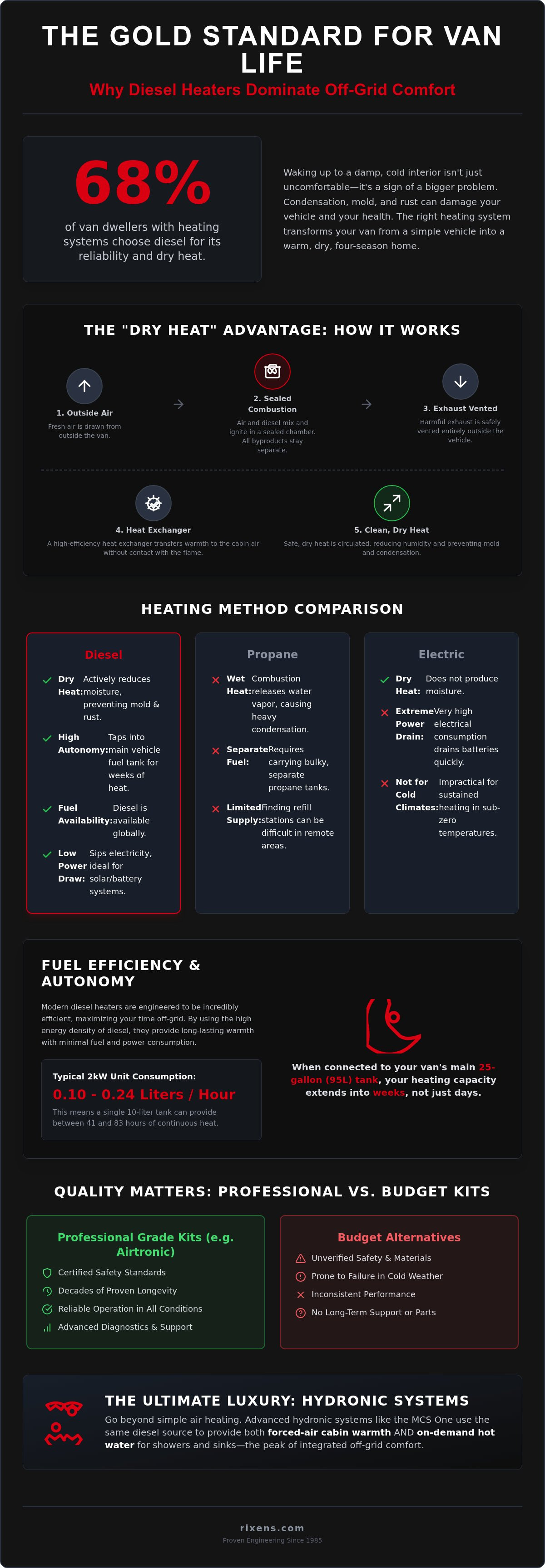 Benefits of diesel heater in van