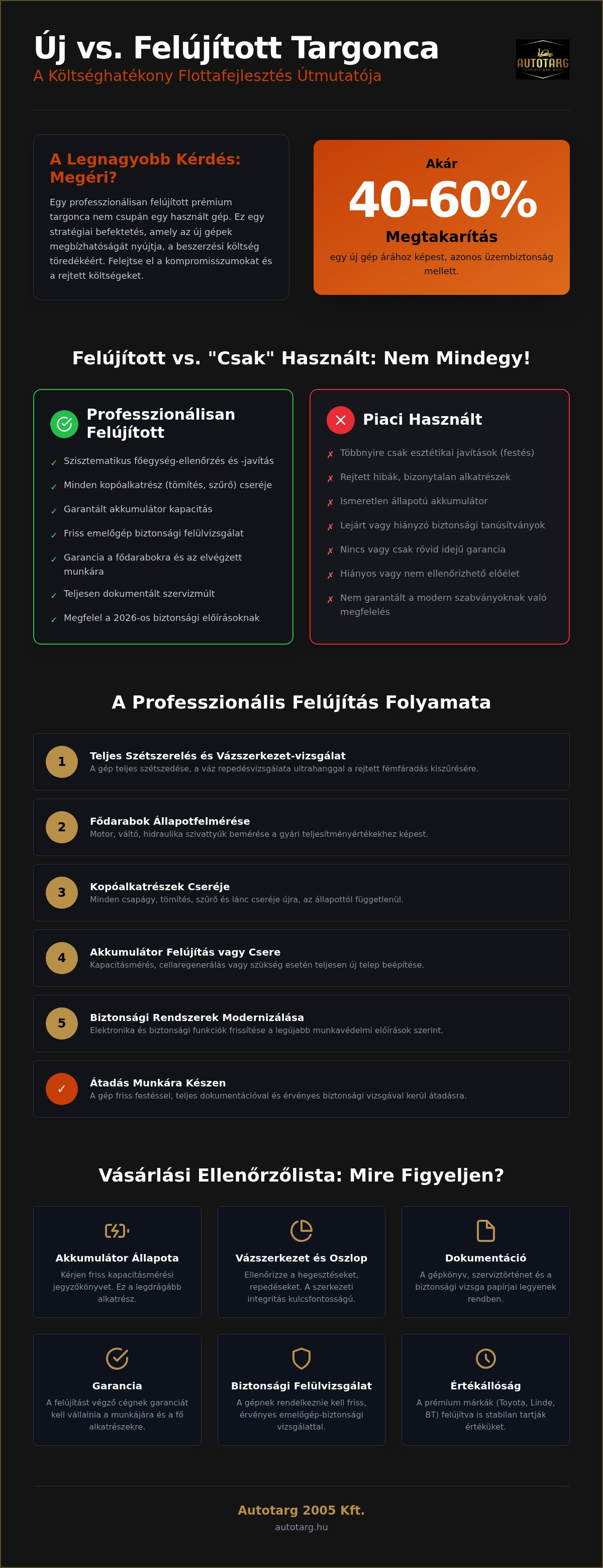 Felújított targonca eladó