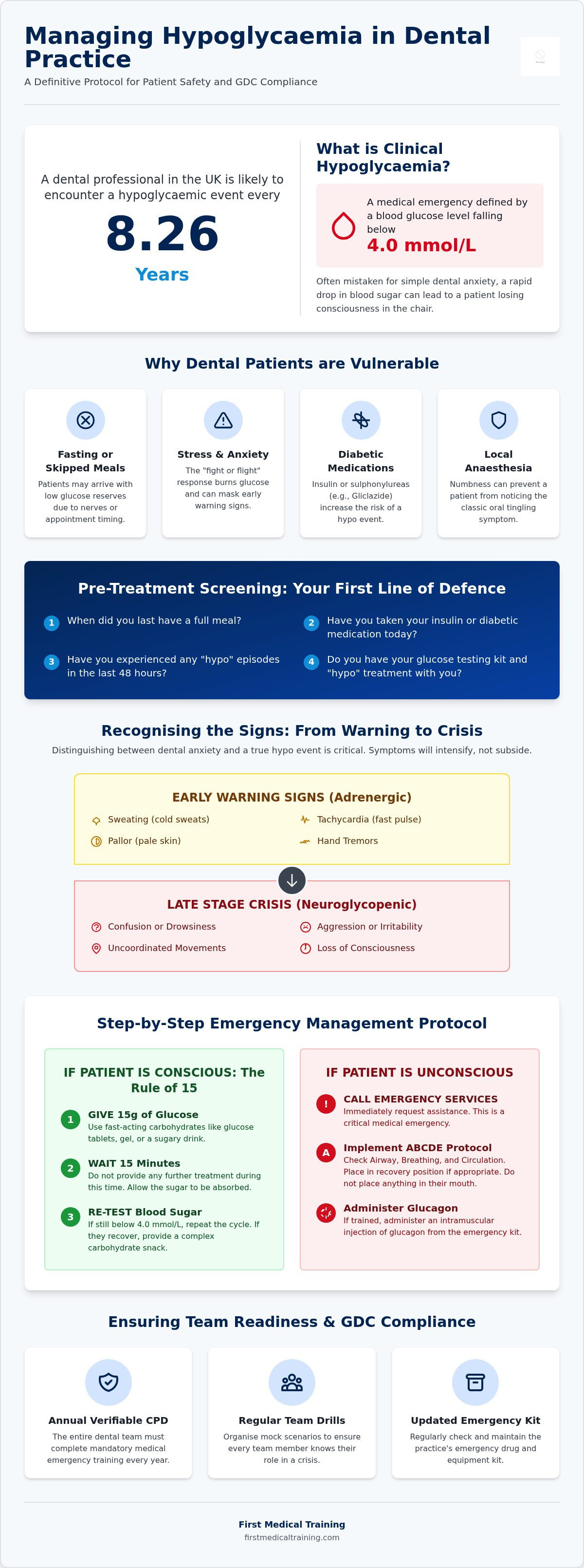 Hypoglycemia management in dental practice