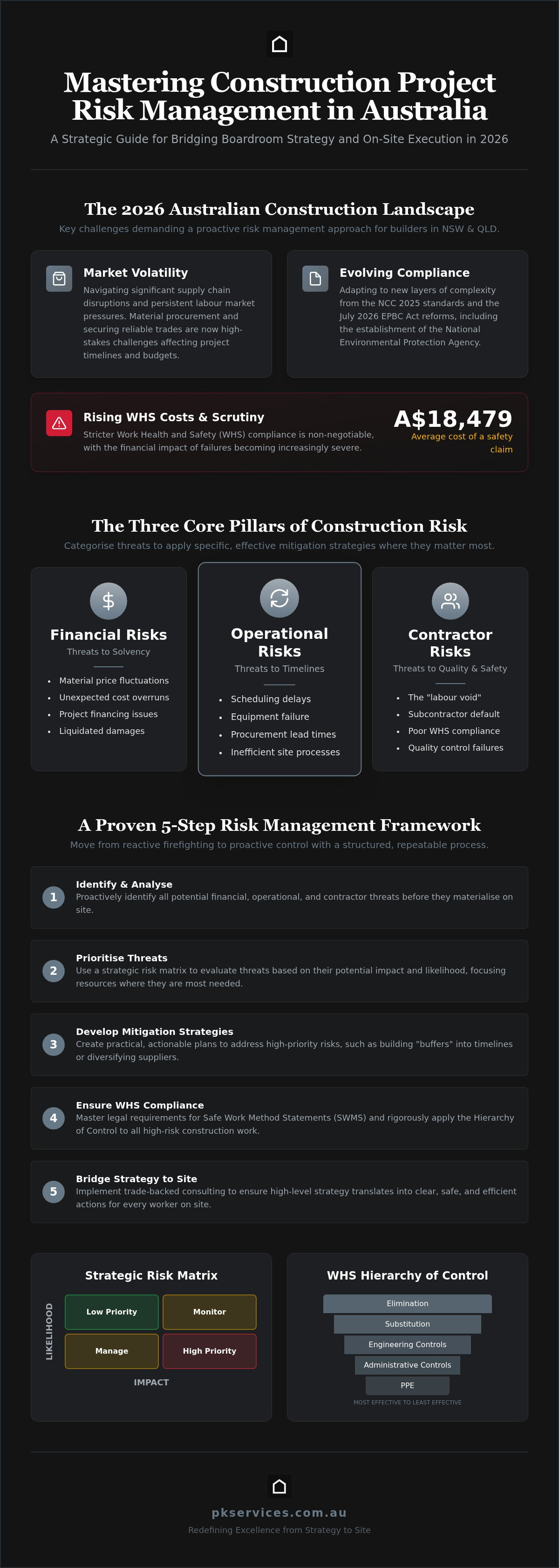 Construction project risk management Australia