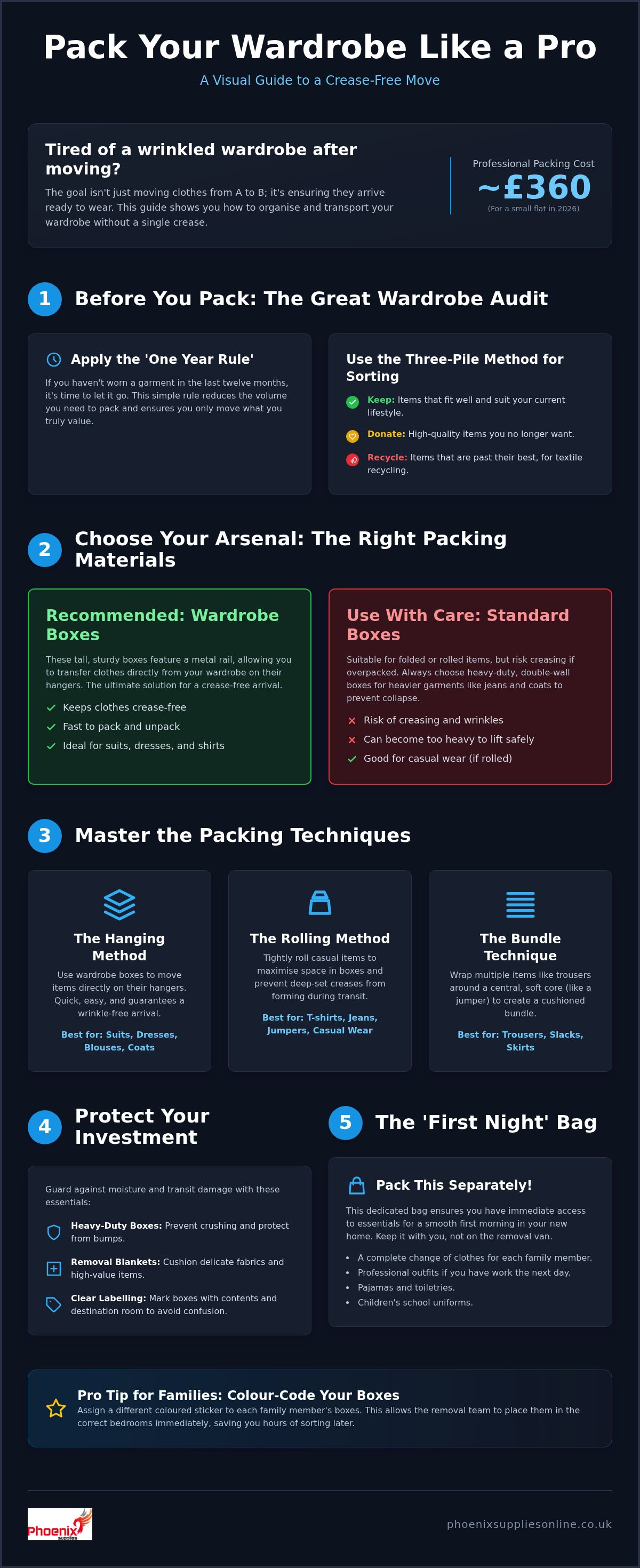 How to pack clothes for moving