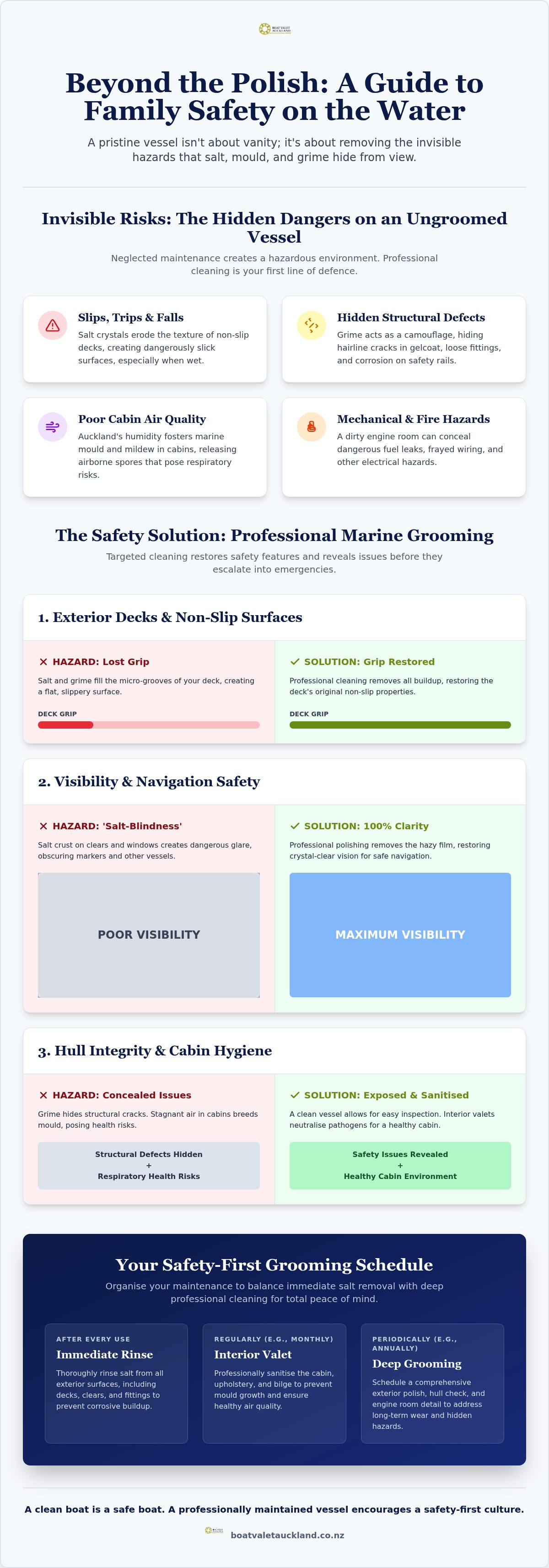 Boat cleaning for family safety