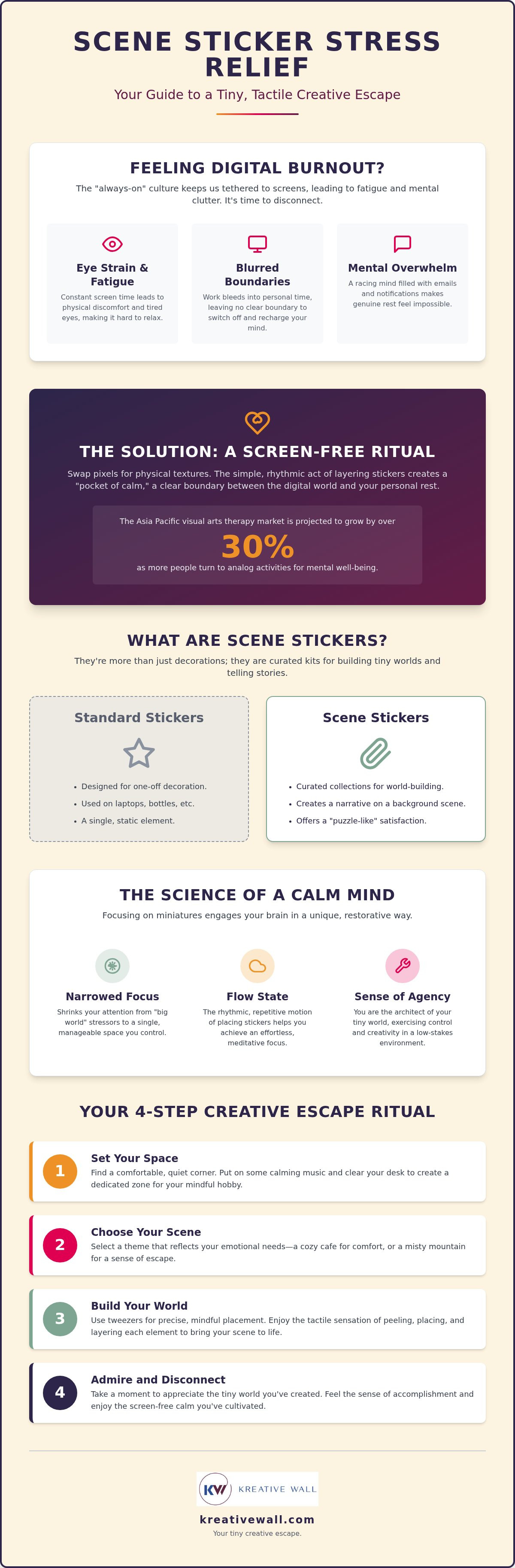 Scene sticker stress relief