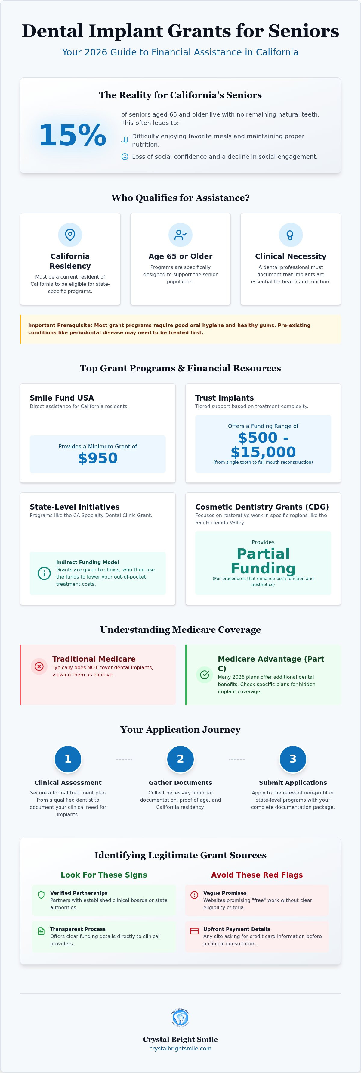 Dental implant grants for seniors in California