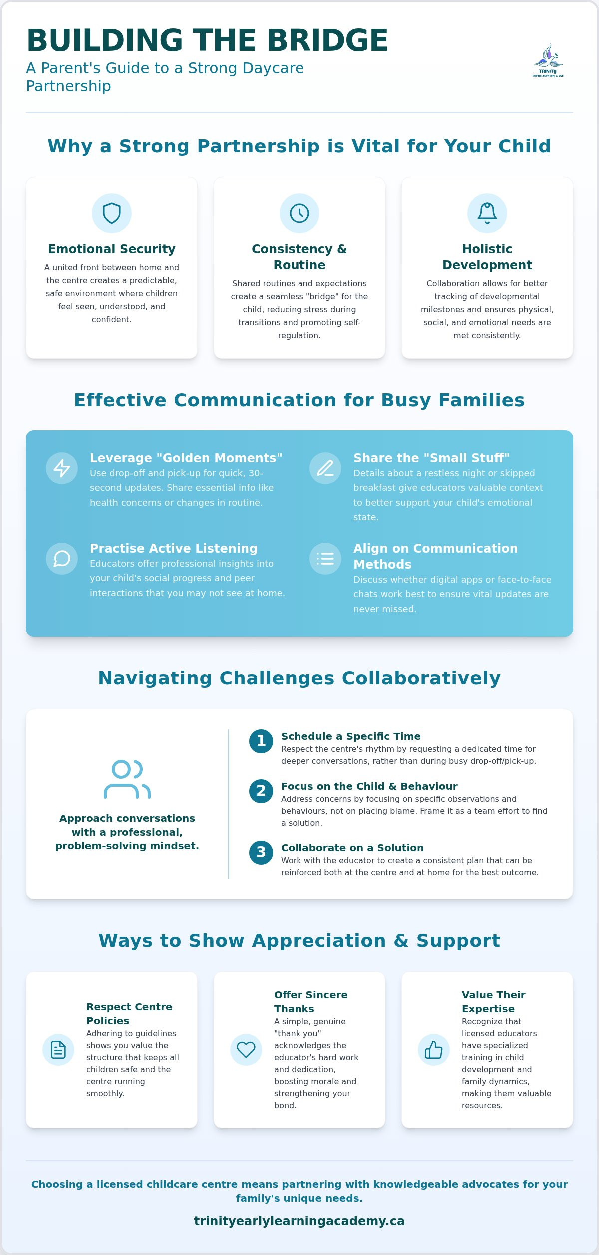 Building a good relationship with daycare teachers