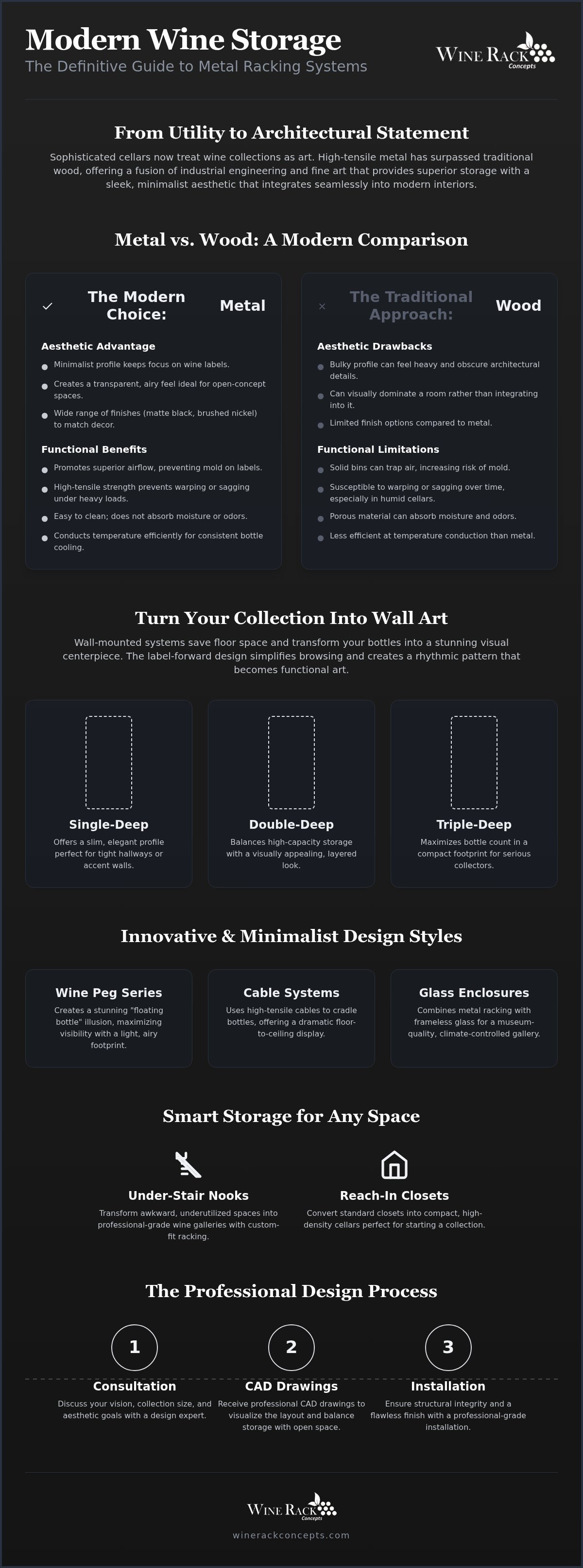Metal wine rack design ideas